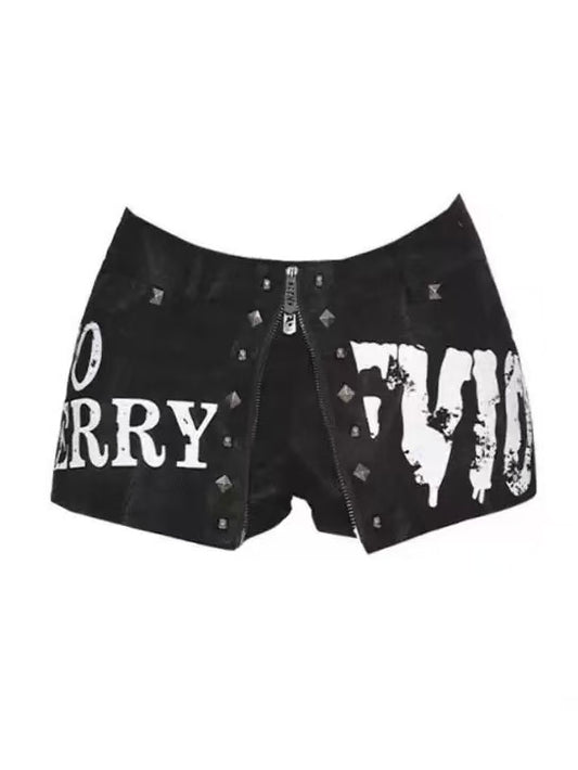 'Y2K Rift' Y2K Spicy Subculture Denim Shorts