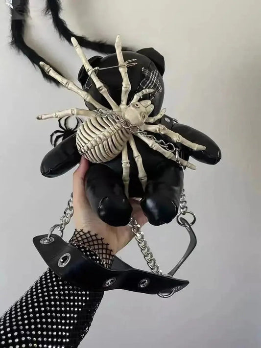 ‘Nible' Alt Dark Spider Bear Detachable Bag AlielNosirrah