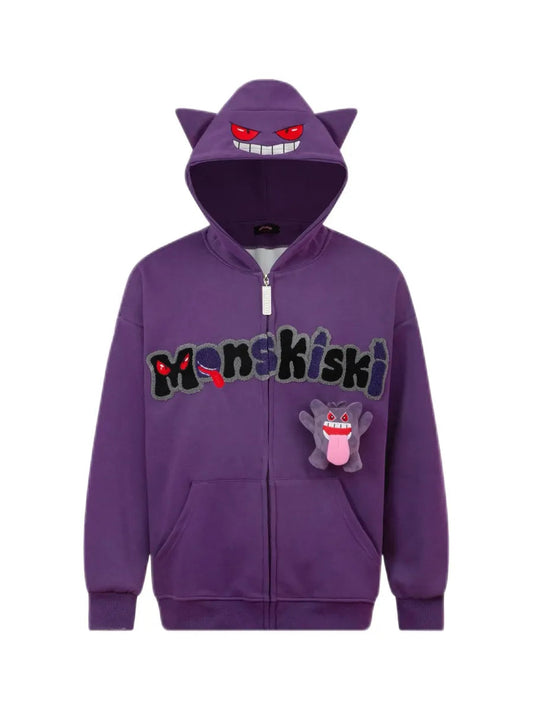 'Shadow Monster' Kawaii Creepy Cute Streetwear Hoodie AlielNosirrah