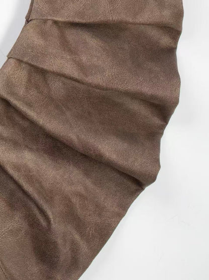 'Rustic Dusk' Off Shoulder Lapel Waist Flared Sleeve Corset Top