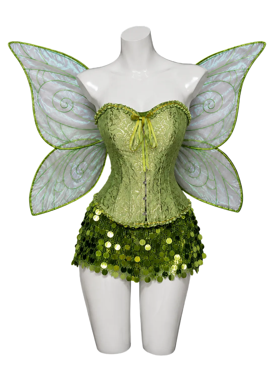 'Golden Fairies' Corset Sequins Skirt 3 Pcs Faries Set