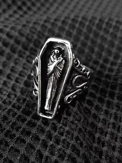 'Prayers' Dark Coffin Goth Rings AlielNosirrah