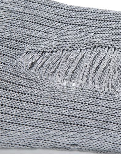 'Slashfit' Knit Distressed High-Waist Casual Pants AlielNosirrah