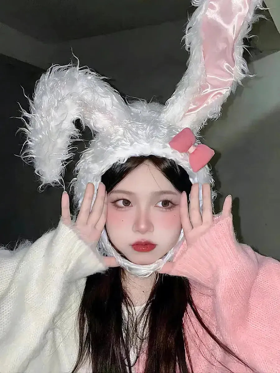 Alielnosirrah - 'Bunny girl' Y2k Fluffy Kawaii Rabbit Hat – AlielNosirrah