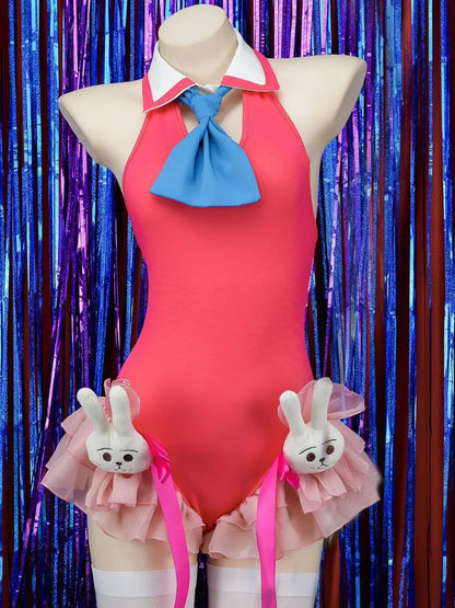'hoshi no eye' Anime Girl Bunny Pink Bodysuit AlielNosirrah