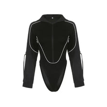 Load image into Gallery viewer, &#39;Astral&#39; Cyberpunk Hooded Zipper Bodysuit AlielNosirrah
