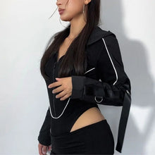 Load image into Gallery viewer, &#39;Astral&#39; Cyberpunk Hooded Zipper Bodysuit AlielNosirrah
