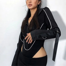 Load image into Gallery viewer, &#39;Astral&#39; Cyberpunk Hooded Zipper Bodysuit AlielNosirrah
