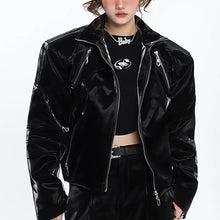 Load image into Gallery viewer, &#39;Atlantis&#39; Sheer Surface Cyberpunk PU Jacket AlielNosirrah
