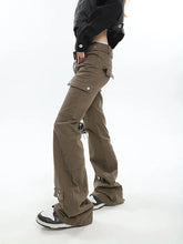 Load image into Gallery viewer, &#39;Attention&#39; Punk Buckle Cargo Pants AlielNosirrah
