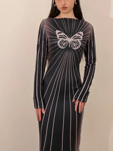 Load image into Gallery viewer, &#39;Aura&#39; Dark Future Butterfly Pattern Dress AlielNosirrah
