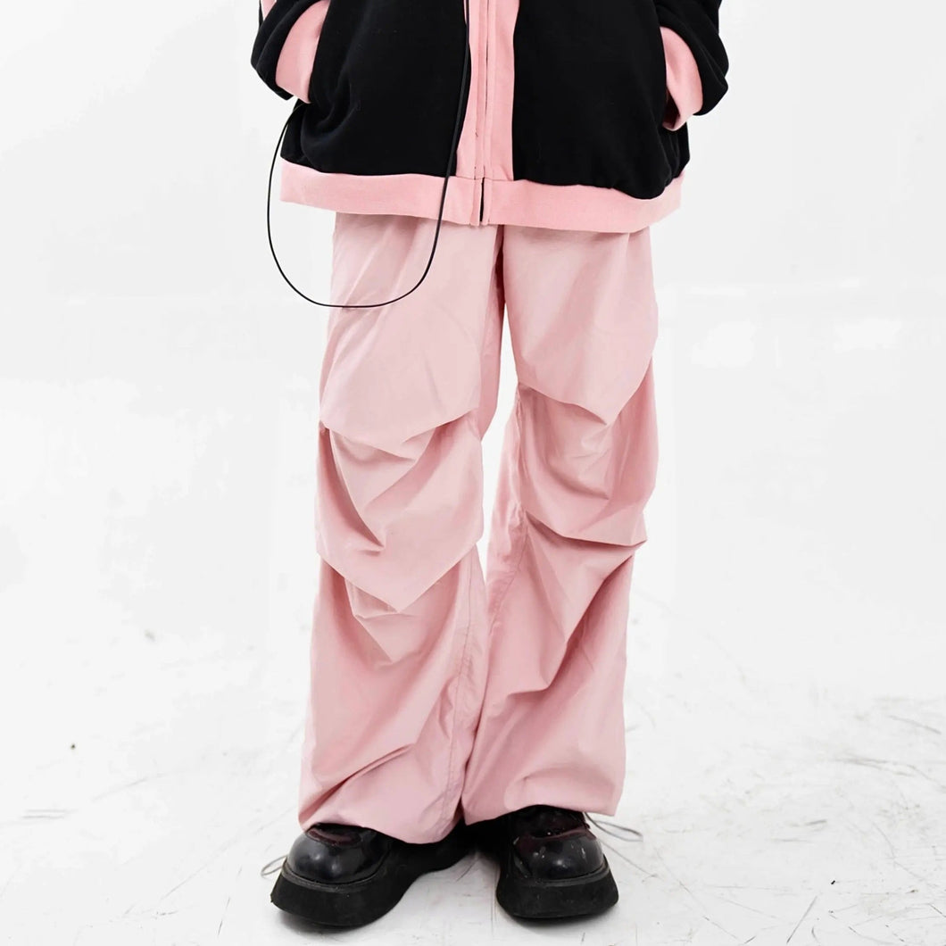 'Blush' Soft Pink Drawstring Cargo Pants AlielNosirrah