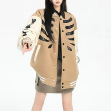 Load image into Gallery viewer, &#39;Bone Lab&#39; Patchwork PU Leather Bomber Jacket AlielNosirrah
