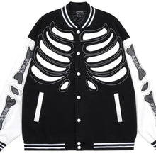 Load image into Gallery viewer, &#39;Bone Lab&#39; Patchwork PU Leather Bomber Jacket AlielNosirrah
