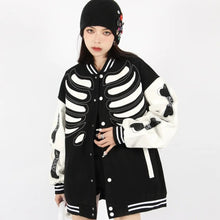 Load image into Gallery viewer, &#39;Bone Lab&#39; Patchwork PU Leather Bomber Jacket AlielNosirrah

