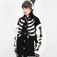 Load image into Gallery viewer, &#39;Bone Lab&#39; Patchwork PU Leather Bomber Jacket AlielNosirrah
