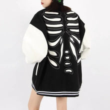 Load image into Gallery viewer, &#39;Bone Lab&#39; Patchwork PU Leather Bomber Jacket AlielNosirrah
