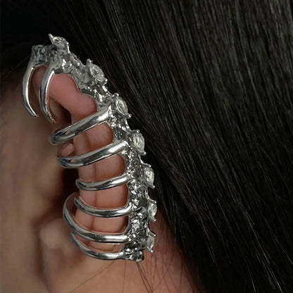 'Bones' Non-piercing Dark Goth Ear Cuffs