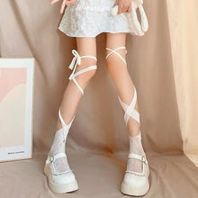 Load image into Gallery viewer, &#39;Bunch&#39; Lace Cross-straps Socks AlielNosirrah
