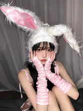 Load image into Gallery viewer, &#39;Bunny girl&#39; Y2k Fluffy Kawaii Rabbit Hat AlielNosirrah
