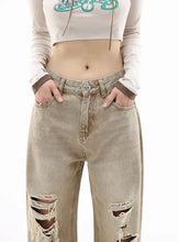 Load image into Gallery viewer, &#39;Cactus&#39; Grunge Oversized Distressed Ripped Denim Pants AlielNosirrah
