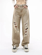 Load image into Gallery viewer, &#39;Cactus&#39; Grunge Oversized Distressed Ripped Denim Pants AlielNosirrah

