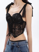 Load image into Gallery viewer, &#39;Canned Peach&#39; Valentie Sexy Chiffon Corset Cami Top AlielNosirrah
