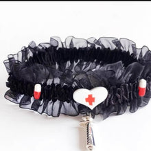 Load image into Gallery viewer, &#39;Caregiver&#39;  Ruffled Pills &amp; Needles Choker AlielNosirrah

