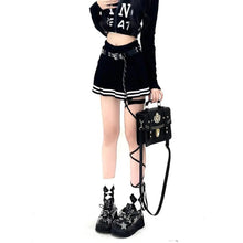 Load image into Gallery viewer, Carnival&#39; Pleated Striped Star Belt Skirt AlielNosirrah
