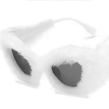 Load image into Gallery viewer, &#39;Cateye Lady&#39; Fluffy Frame Glasses AlielNosirrah
