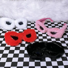 Load image into Gallery viewer, &#39;Cateye Lady&#39; Fluffy Frame Glasses AlielNosirrah
