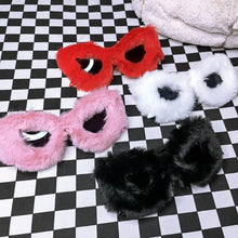 Load image into Gallery viewer, &#39;Cateye Lady&#39; Fluffy Frame Glasses AlielNosirrah
