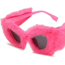 Load image into Gallery viewer, &#39;Cateye Lady&#39; Fluffy Frame Glasses AlielNosirrah
