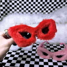 Load image into Gallery viewer, &#39;Cateye Lady&#39; Fluffy Frame Glasses AlielNosirrah
