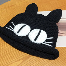 Load image into Gallery viewer, &#39;Chinchilla Emo Style Cat Ears Knitted Hat AlielNosirrah

