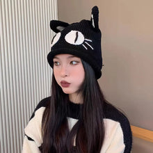 Load image into Gallery viewer, &#39;Chinchilla Emo Style Cat Ears Knitted Hat AlielNosirrah
