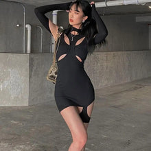 Load image into Gallery viewer, &#39;Cold &amp; Cruel&#39; Hollow-Out Mini Bodycon Dresses - AlielNosirrah
