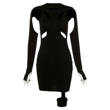 Load image into Gallery viewer, &#39;Cold &amp; Cruel&#39; Hollow-Out Mini Bodycon Dresses - AlielNosirrah
