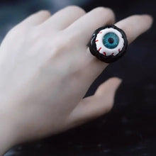 Load image into Gallery viewer, &#39;Collector&#39; Eyeball Halloween Rings AlielNosirrah
