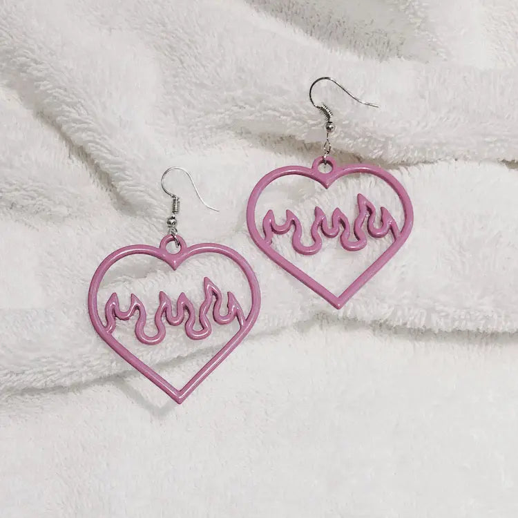 'Crazy in love' Neon Heart Earrings AlielNosirrah