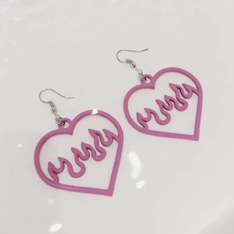 'Crazy in love' Neon Heart Earrings AlielNosirrah
