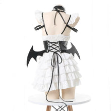 Load image into Gallery viewer, &#39;Cream Soda&#39; Ruffled Cross Strap Wings Corset Dress AlielNosirrah
