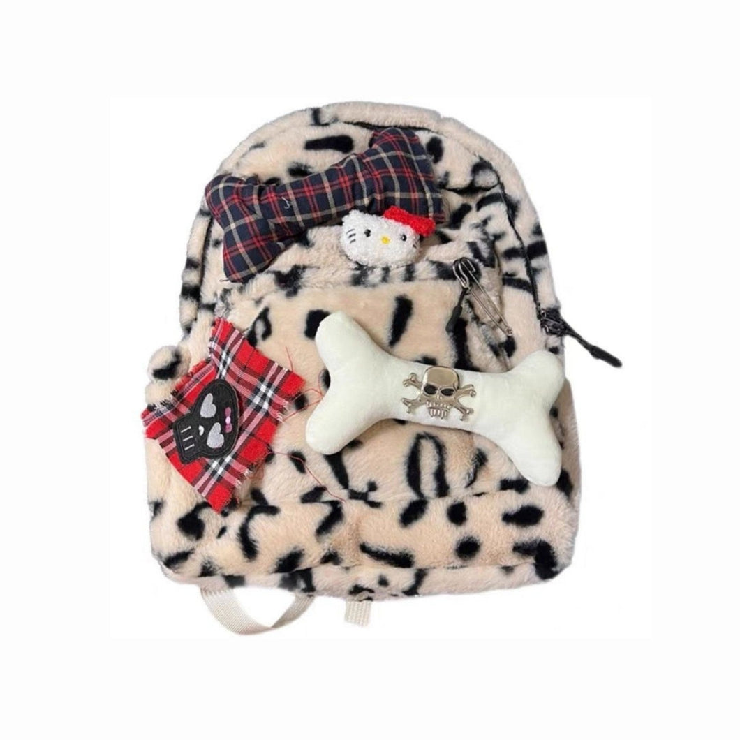 'Cute Bone' Kitty & Bones Kawaii Goth Backpack AlielNosirrah