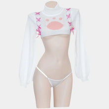 Load image into Gallery viewer, &#39;Cutie Paw&#39; Kawaii Paw Cropped Knitted Sweater AlielNosirrah
