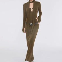 Load image into Gallery viewer, &#39;Dandelion&#39; Stripped Hollow Out Stripped 2 Pcs Suit AlielNosirrah
