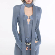 Load image into Gallery viewer, &#39;Dandelion&#39; Stripped Hollow Out Stripped 2 Pcs Suit AlielNosirrah
