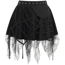 Load image into Gallery viewer, &#39;Dark Nest&#39; Spider Ripped Grunge Skirts AlielNosirrah
