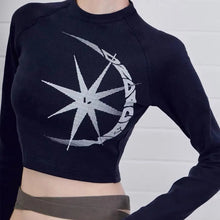 Load image into Gallery viewer, &#39;Dazzling&#39;  Star Moon Prints Crop Top AlielNosirrah
