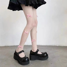 Load image into Gallery viewer, &#39;Dear Diary&#39; Bow -Tie Pearl Beads Kawaii Tights AlielNosirrah
