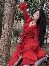 Load image into Gallery viewer, &#39;Dear Rosa&#39; Ruffle Knitted Sweater Dress AlielNosirrah
